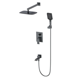 Душевая система для ванны Wonzon & Woghand Fit WW-88939009A-BGM, тёмный графит брашированный фото 