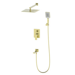 Душевая система для ванны Wonzon & Woghand Edge WW-88939003-BG, золото брашированное фото 