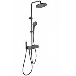 Душевая стойка с термостатом Wonzon & Woghand Muse WW-B3580-MB, чёрный матовый фото 