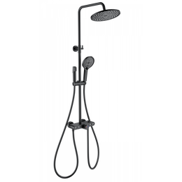 Душевая стойка с термостатом Wonzon & Woghand Muse WW-B4113-MB, чёрный матовый фото 