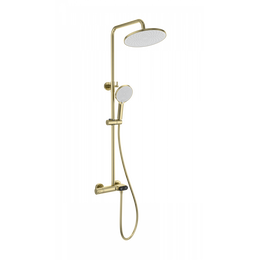 Душевая стойка с термостатом Wonzon & Woghand Muse WW-B2091-A-BG, золото брашированное фото 