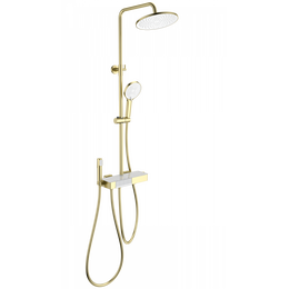 Душевая стойка с термостатом Wonzon & Woghand Muse WW-B3580-BG, золото брашированное фото 