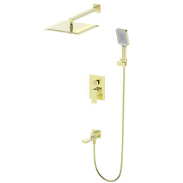 Душевая система для ванны Wonzon & Woghand Cube WW-88939016-BG, золото брашированное фото 