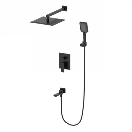 Душевая система для ванны Wonzon & Woghand Cube 2.0 WW-88087068-MB, чёрный матовый фото 