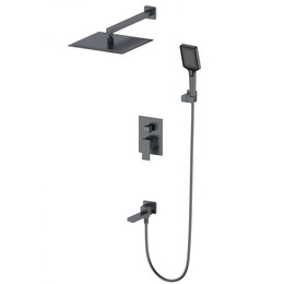 Душевая система для ванны Wonzon & Woghand Cube WW-88939016-BGM, тёмный графит брашированный фото 
