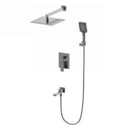 Душевая система для ванны Wonzon & Woghand Cube 2.0 WW-88087068-BGM, тёмный графит брашированный фото 