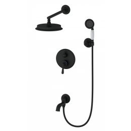 Душевая система для ванны Wonzon & Woghand Steam WW-88939008-MB, чёрный матовый фото 