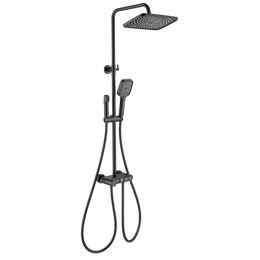 Душевая стойка с термостатом Wonzon & Woghand Muse WW-B3112-MB, чёрный матовый фото 