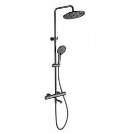 Душевая стойка с термостатом Wonzon & Woghand WW-B3069-BGG, тёмный графит брашированный фото 