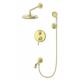 Душевая система для ванны Wonzon & Woghand Steam WW-88939008-BG, золото брашированное фото 