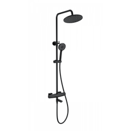 Душевая стойка с термостатом Wonzon & Woghand Neo WW-B3035-A3-MB, чёрный матовый фото 