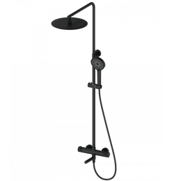 Душевая стойка с термостатом Wonzon & Woghand WW-88739902-MB, чёрный матовый фото 