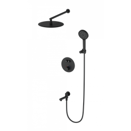 Душевая система для ванны с термостатом Wonzon & Woghand Stick WW-88929010-MB, чёрный матовый фото 