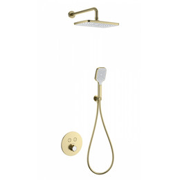 Душевая система для душа с термостатом Wonzon & Woghand WW-D2017-A-BG, золото брашированное фото 