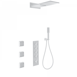 Душевая система для душа с термостатом Wonzon & Woghand WW-D4100-MW, белый матовый фото 