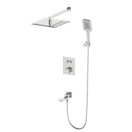 Душевая система для ванны с термостатом Wonzon & Woghand WW-88929003-BN, никель брашированный фото 