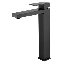Смеситель для раковины высокий Wonzon & Woghand Cube WW-88239016-MB, чёрный фото 