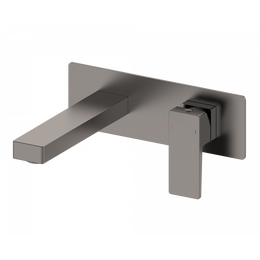 Смеситель для раковины настенный Wonzon & Woghand Cube 2.0 WW-88869068-BGM (со скрытой частью) тёмный графит фото 