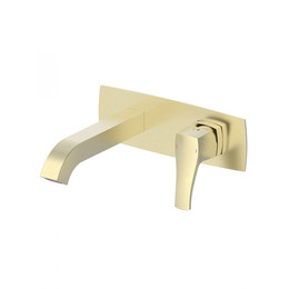 Смеситель для раковины настенный Wonzon & Woghand Flex WW-88869072-BG (со скрытой частью) золото фото 
