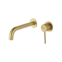 Смеситель для раковины настенный Wonzon & Woghand Stick WW-88869017-BG (со скрытой частью) золото фото 