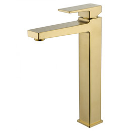 Смеситель для раковины высокий Wonzon & Woghand Cube 2.0 WW-88019068-BG, золото фото 