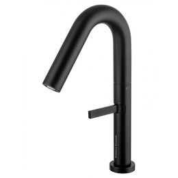 Смеситель для раковины высокий Wonzon & Woghand WW-6068-MB, чёрный фото 