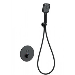 Смесители для душа с термостатом Wonzon & Woghand WW-D1017-A-MB (со скрытой частью) чёрный фото 
