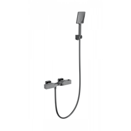 Смесители для душа с термостатом Wonzon & Woghand Twist WW-B2025-A-BGG, тёмный графит фото 