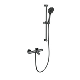 Смесители для ванны с термостатом Wonzon & Woghand WW-C2006-A-BGG, тёмный графит фото 