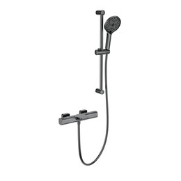 Смесители для ванны с термостатом Wonzon & Woghand Plate WW-C2017-A-BGG, тёмный графит фото 