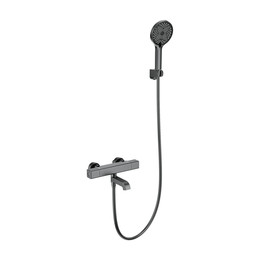 Смесители для ванны с термостатом Wonzon & Woghand Stay WW-B2016-A1-BGG, тёмный графит фото 