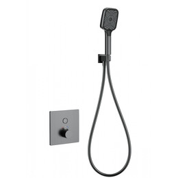 Смесители для душа с термостатом Wonzon & Woghand WW-D1017-B-BGG (со скрытой частью) тёмный графит фото 