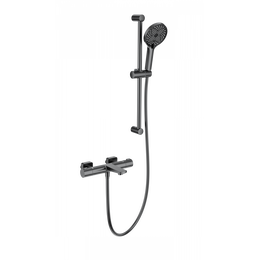 Смесители для ванны с термостатом Wonzon & Woghand WW-C2021-A-BGG, тёмный графит фото 