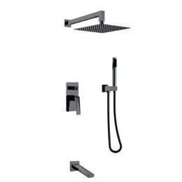 Душевая система для душа Boheme Venturo 374-SGM-2 (со скрытой частью) графит глянец фото 