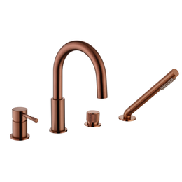 Смеситель для ванны Boheme Uno 460-CB, брашированная медь фото 