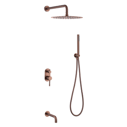 Душевая система для ванны Boheme Uno 464-2-CB (со скрытой частью) брашированная медь фото 