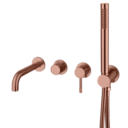 Смеситель для ванны Boheme Uno 464-3-CB (со скрытой частью) брашированная медь фото 