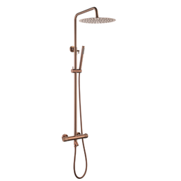 Душевая стойка с термостатом Boheme Uno 468-T-CB, брашированная медь фото 