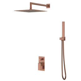 Душевая система для душа Boheme Qubic 474-3-BRB (со скрытой частью) брашированная бронза фото 