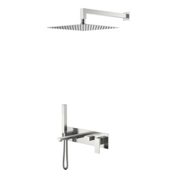 Душевая система для ванны Boheme Qubic 474-NB (со скрытой частью) никель фото 