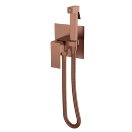 Набор для гигиенического душа Boheme Qubic 477-BRB (со скрытой частью) брашированная бронза фото 