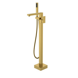 Смеситель для ванны напольный Boheme Qubic 479-BR, бронза фото 