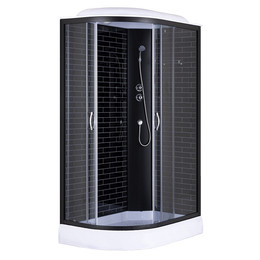 Душевая кабина Loranto 120x80 см CS-66120-13R GB 120,  чёрный/прозрачное фото 