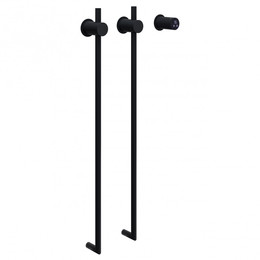 Полотенцесушитель электрический Abber Charme П2 800x345 мм AH4002MB, чёрный матовый фото 