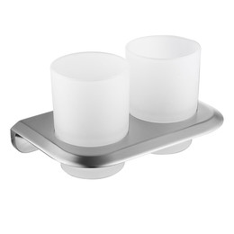 Стакан двойной для зубных щеток Abber Nord AA1557SP, цвет сатин фото 