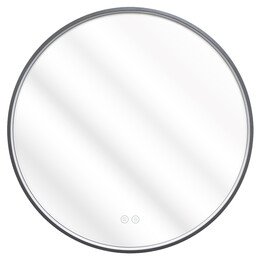 Зеркало Azario Димион 60 см АZ-LED010525 (подсветка, подогрев и сенсорный выключатель) серый матовый фото 