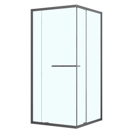 Душевое ограждение Azario Monako 100x100 см AZ-L47-100-MGR-CL, графит матовый/прозрачное фото 