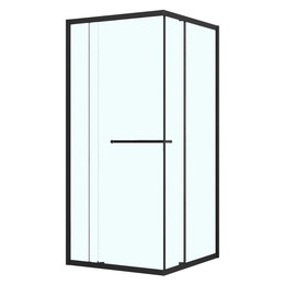 Душевое ограждение Azario Monako 100x100 см AZ-L47-100-MB-CL, чёрный матовый/прозрачное фото 