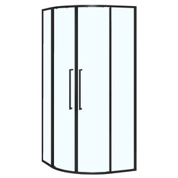 Душевое ограждение Azario SHANGHAI 100x100 см AZ-S43-100-MB-CL, чёрный матовый/прозрачное фото 