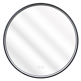 Зеркало Azario Димион 70 см АZ-LED010925 (подсветка, подогрев и сенсорный выключатель) чёрный матовый фото 